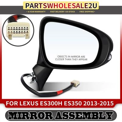 Espejo retrovisor ajustable de vidrio eléctrico para conductor con calefacción y plegable manual para Lexus ES300h ES350 Foto 1 de 4