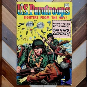U.S. Paracaidistas #8 en muy buen estado/buen estado (1964 I.W. Pub) Cubierta KINSTLER "Fighters From The Sky" - Imagen 1 de 7