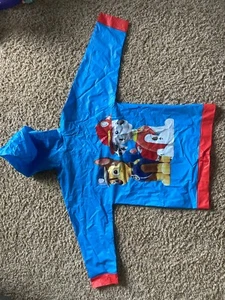 NICKELODEON, UNISEX BLUE VINYL LONG SLEEVED PAW PATROL RAIN COAT, SIZE Medium - Picture 1 of 6