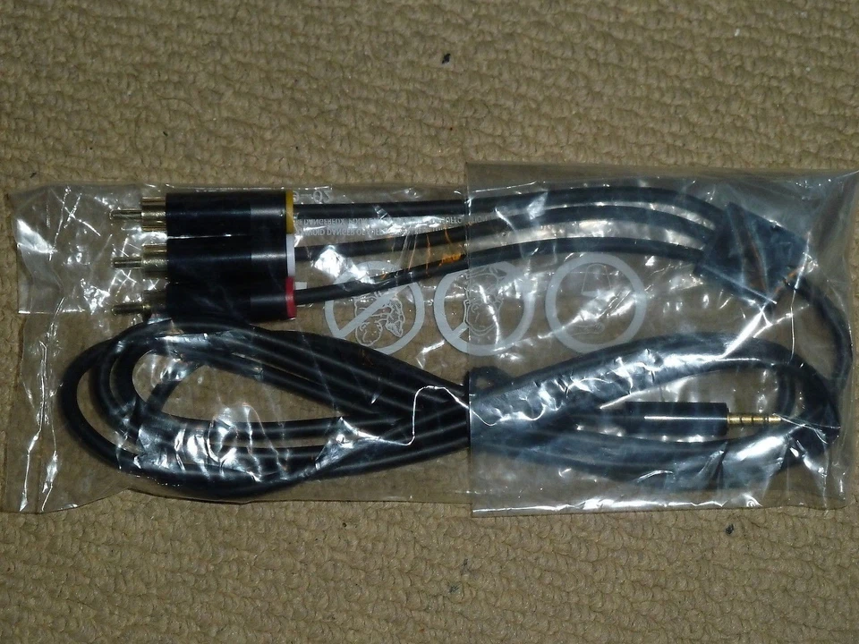 MICROSOFT XBOX 360 SLIM E OFFICIAL COMPOSITE AV CABLE GENUINE CONSOLE LEAD - NEW - Image 1 of 1
