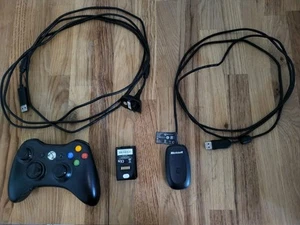 Xbox 360 Controller mit Akku mit Aufladekabel mit PC wireless Adapter - Bild 1 von 4