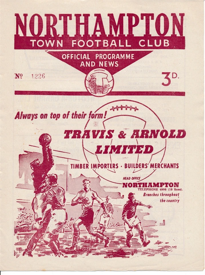 Northampton Town v Gillingham 1959/1960 - Football Programme - Image 1 of 1