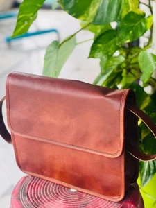 Bolso Mensajero de Cuero Genuino Sostenible para Hombres Bolso de Hombro para Laptop Maletín - Imagen 1 de 5