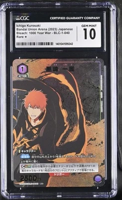 CGC 10 GEM MINT Union Arena Ichigo Kurosaki Bleach TYBW BLC-1-040 R STAR - Image 1 of 2