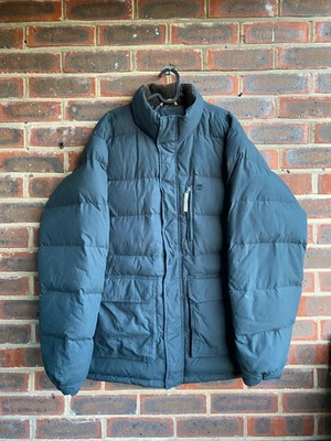 Timberland Y2K Duck Down Insulated Puffer Jacket Mens XLarge Winter Black Grey - Image 1 of 4