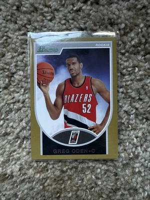 2007-08 Topps Greg Oden Bowman Gold Border/99 RC Portland Trailblazers Foto 1 de 2