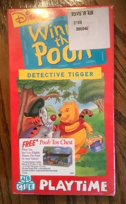 Winnie the Pooh - Pooh Playtime - Detective Tigger (VHS, 1994) NEW Sealed - Image 1 of 3