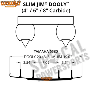 Woodys Dooly Carbide Wear Rods-4in. for 2003-2004 Yamaha RX10S RX-1 LE - Picture 1 of 2
