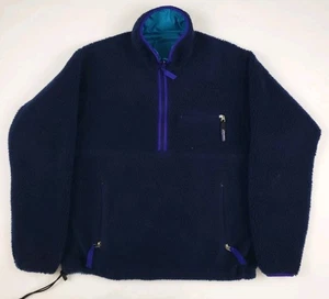 Vintage 90s Patagonia Glissade Reversible Fleece Jacket Rare Outdoors USA Made M - Picture 1 of 9