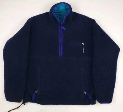 Vintage 90s Patagonia Glissade Reversible Fleece Jacket Rare Outdoors USA Made M - Image 1 of 4
