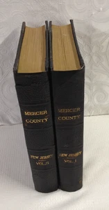 Lot of 2 HC-Genealogical and Personal Memorial of Mercer County New Jersey -1907 - Imagen 1 de 4