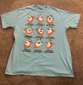 Kelloggs Tony the Tiger They're Great Large Blue T-Shirt - Picture 1 of 3