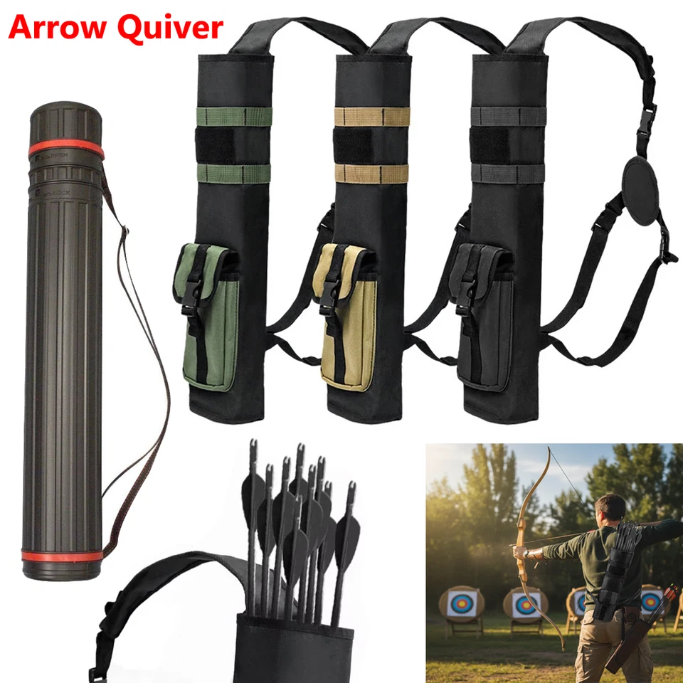 Archery Arrow Quiver Holder Adjustable Waist Hanged Carry Bag Arrow Holder Molle - Image 1 of 4