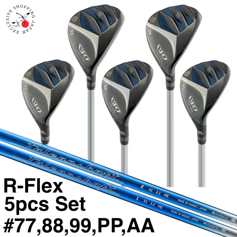 Kasco UFO AIR UT Utility Hybrid 5pcs Set #77~AA R-Flex Falconshaft AIR UT Carbon - Image 1 of 4