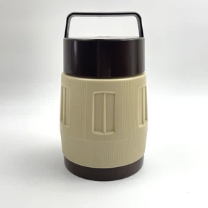 VTG Isolierkanne Thermobehälter Henkelmann | Braun Beige | Retro Thermos DDR - Picture 1 of 8
