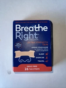 Breathe Right Extra Strength Tan 26 Ct EXP 2029 (Brand New) - Picture 1 of 2