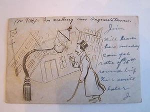 Tarjeta postal de 1904 "Estoy haciendo nuevos conocidos" de Adolph Selige - OFC-B -20 - Imagen 1 de 1