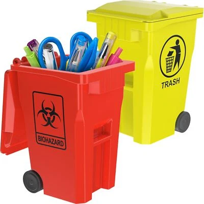 Mini Trash Pen Holder & Bin, 2-Pack - Desk Organizer - Image 1 of 4