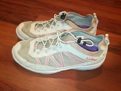 LL Bean 260975 Womens Water Shoes Athletic Lace Up Sneakers Beige Pink Size 9 W - Изображение 1 из 4