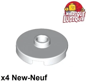 Lego 4x Tile Round plaque rond lisse open stud 2x2 blanc/white 18674 NEUF - Picture 1 of 1