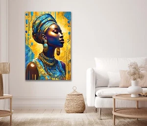 Arte de pared Confianza de una mujer en turbante lienzo sin marco o impresión de póster - Imagen 1 de 3