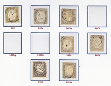 GG933-IV SARDEGNA-LOTTO 10 CENT 14 C TINTE VARIE