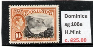 Dominica GV1 1938-47 10er Jahre. Schwarz & Braun-Orange SG 108A H.Neuwertig - Bild 1 von 2