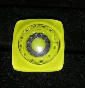 1- BAGUE JEUNE CREATEUR 23EME FUSION  EN VERRE INDUSTRIEL TRES CLASSE ET CHIC - Picture 1 of 3