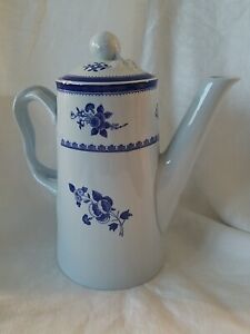 SPODE Gloucester Blue and White Coffee Pot 5 Cup 