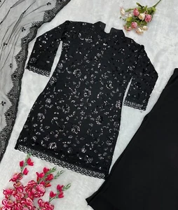 Vestido Bollywood Diseñador Indio Salwar Kameez Hecho a Mano Fiesta Traje Boda - Imagen 1 de 7