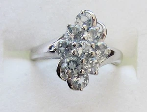 Espirito Santo Aquamarine Ring / size 6.75 / 925 Sterling Silver - Picture 1 of 5
