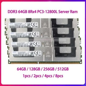 Samsung 64 GB 8Rx4 PC3-12800L LRDIMM DDR3-1600MHz 240-pin ECC Reg Server Ram lot - Picture 1 of 9