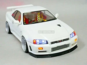 1/10 RC Car BODY Shell NISSAN SKYLINE R34 190mm *FINISHED* WHITE - Picture 1 of 12