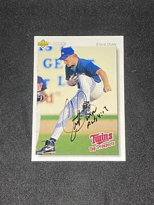 Steve Dunn 1992 Upper Deck Minor League #216 Visalia Oaks Auto Signed MILB Card - Image 1 of 3