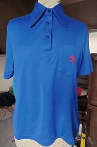 Womans polo shirt Pringle Golf 70's dagger collar uk size 10 - Picture 1 of 7