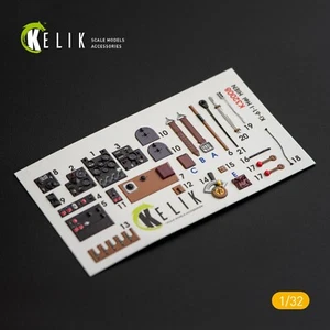 KeliK K32008 Scale 1:32 Ki-61-I interior 3D decals for Hasegawa kit for - Picture 1 of 12