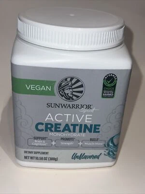 Sunwarrior Creatine Monohydrate Powder Pre Workout, 300 Grams 60 Serv. Ex: 1/26. - Image 1 of 4