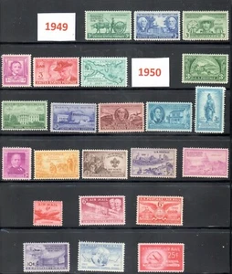 USA 1949-50 Full Year Commemorative MNH Stamps Set 23 Stamps with Airmail - Picture 1 of 1