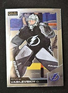 2020-21 O-Pee-Chee Platinum Base #43 Andrei Vasilevskiy - Tampa Bay Lightning