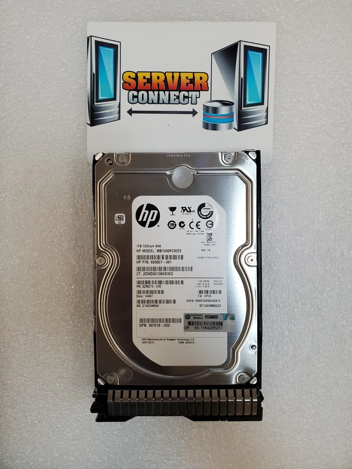 652753-b21 HP 1TB SAS G8 7.2K RPM 3.5"  Hard Drive 653947-001  - Image 1 of 1