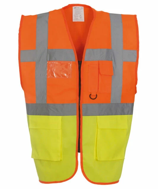 Yoko Hvw801 Hi-vis Executive Waistcoat Vest Small - Yellow