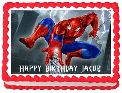 SPIDERMAN Comestible Cake Topper Imagen Fiesta  Foto 1 de 2