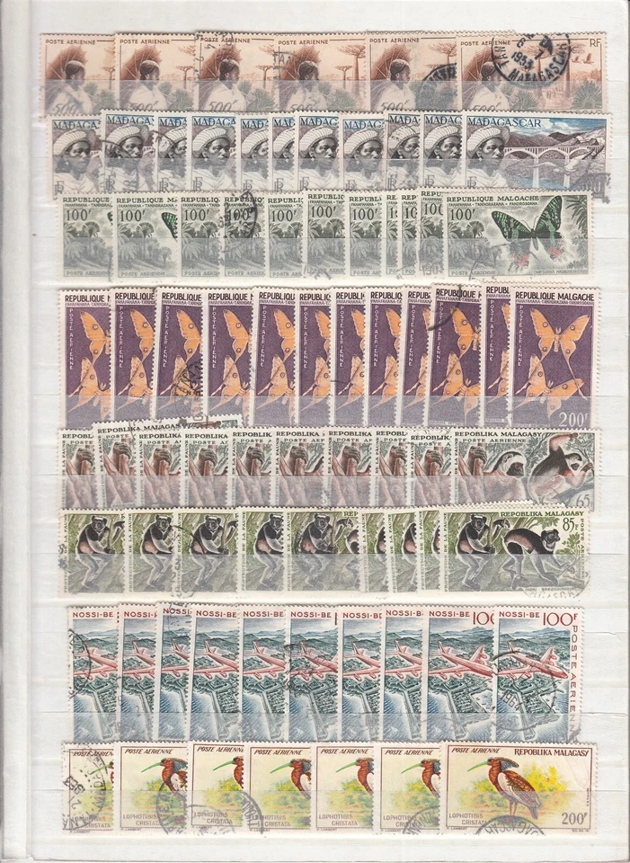 МАДАГАСКАР 1952-1962 воздушные марки небольшой б/у запас (CV $200 EUR178) - Изображение 1 из 1