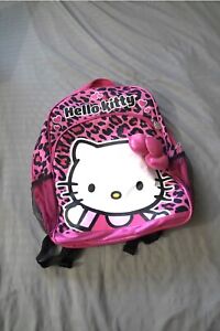 Hello Kitty Children’s School Backpack Kids Cheetah Print Bag