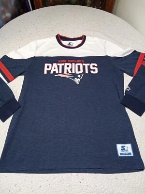 Camisa de iniciación New England Patriots para hombre grande azul manga larga nueva sin etiquetas Foto 1 de 4