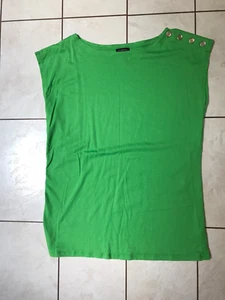 Talbots Womens Size M Sleeveless Pullover Tank Top Apple Green Cotton Blend - Picture 1 of 4