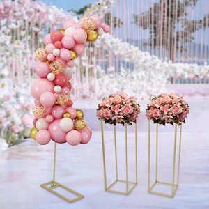 Supporto per arco a palloncino e 2 supporti per fiori matrimonio, supporto per sfondo ad arco per feste - Foto 1 di 12