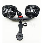 Cooling Car Fan 360° Rotatable Dual Head Headrest Fan USB Charge For Neck Cooler