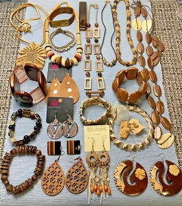 Vintage Lucky, AEO, Paparazzi, France, Brown/Tan, Mixed Jewelry Lot - Picture 1 of 11