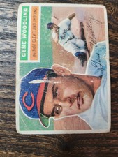 1956 TOPPS GENE WOODLING 163 BASEBALL CLEVELAND INDIANS